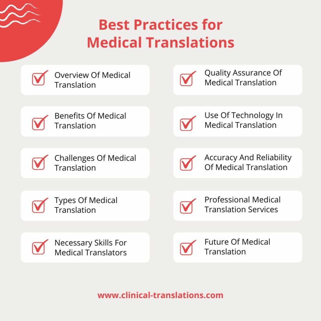 Best Practices for Medical Translations: Ensuring Quality and Clarity