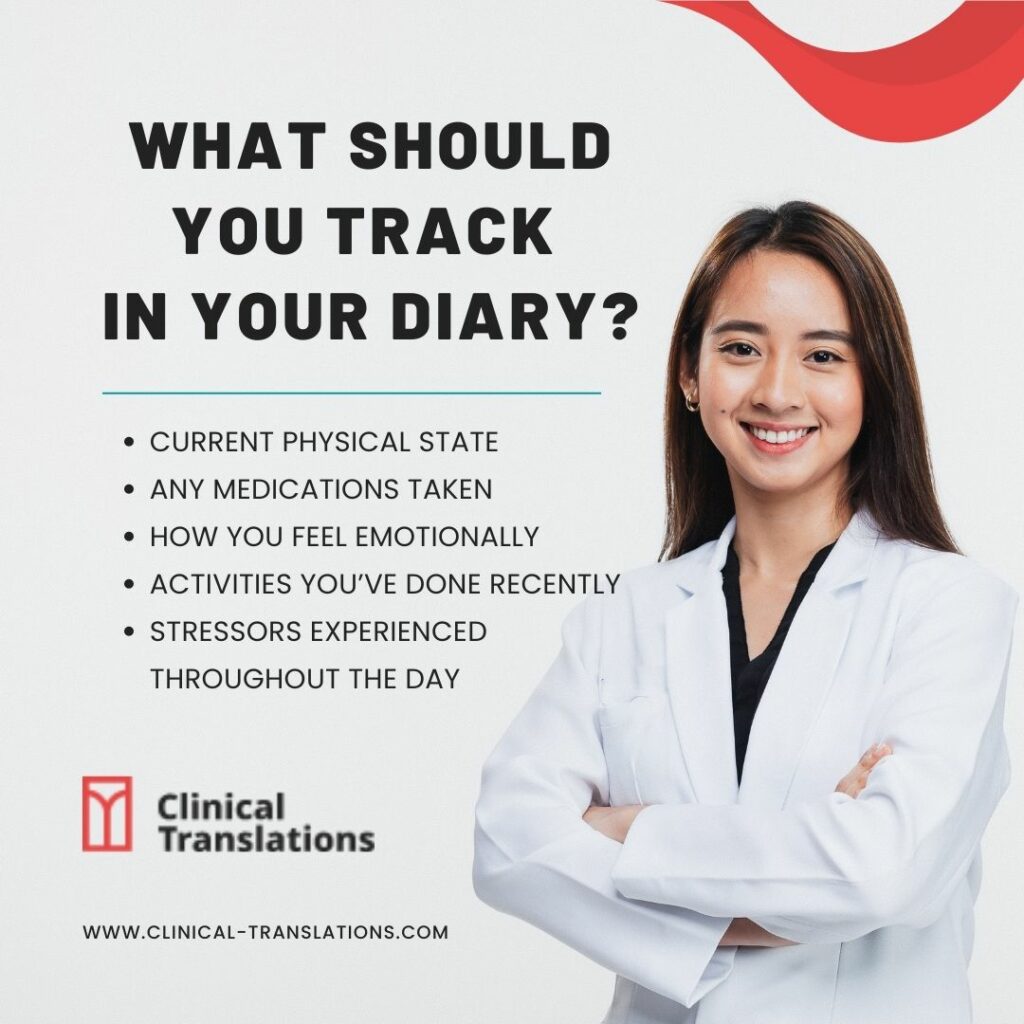 patient diary track records